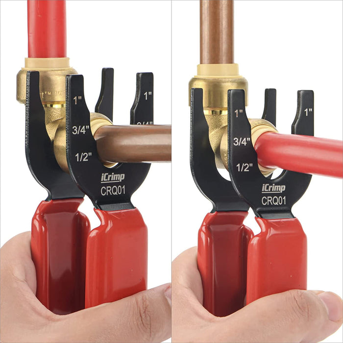 iCrimp 1/2 Inch 90 Degree Elbow(5 Count), Push to Connect/Push-Fit Plumbing Pipe Connector for PEX, PERT, Copper, CPVC Tubes