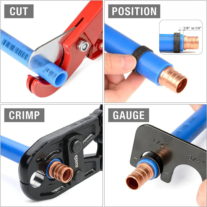 iCrimp PEX Crimping Tool, Combo1/2-inch, 3/4-inch Plumbing Tool