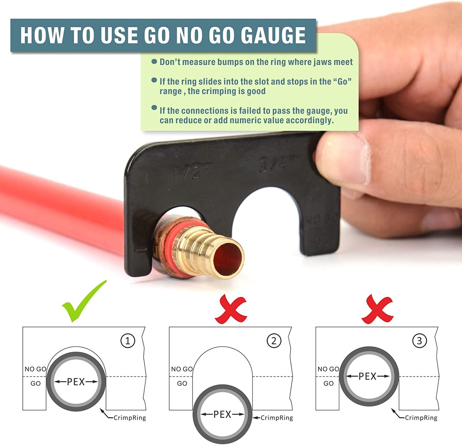 Angle PEX Crimp Tool Kit for 1/2