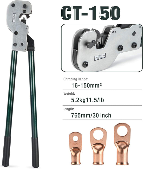 iCrimp CT-80 Cable Lug Crimping Tool for Battery & Welder Cables Crimping Plier 8-95mm²AWG8-3/0