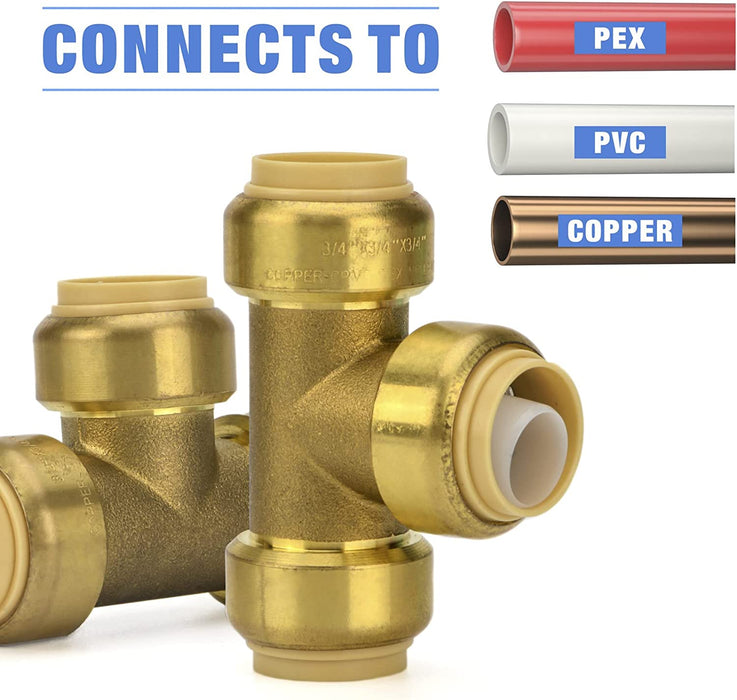 Connects to pex pvc copper