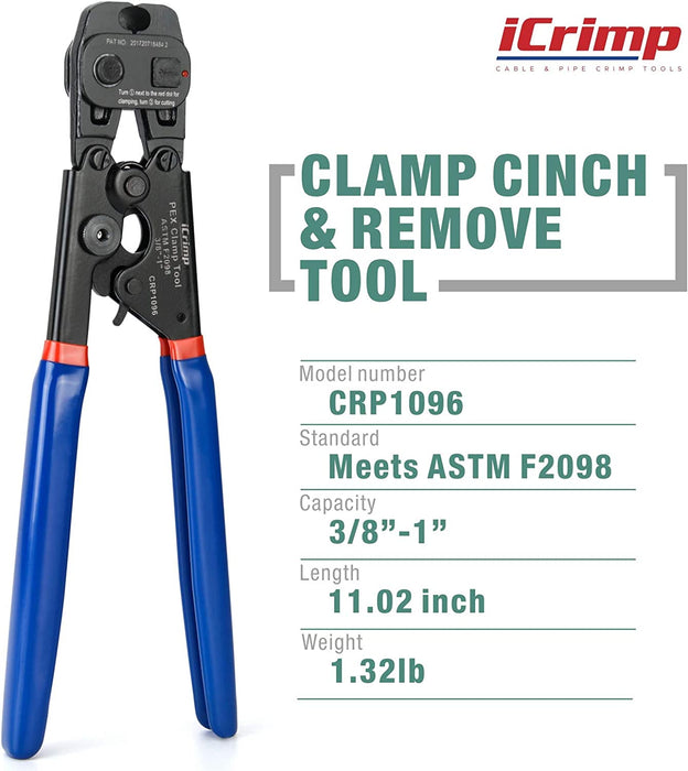 Ratchet PEX Cinch Tool with Removing function