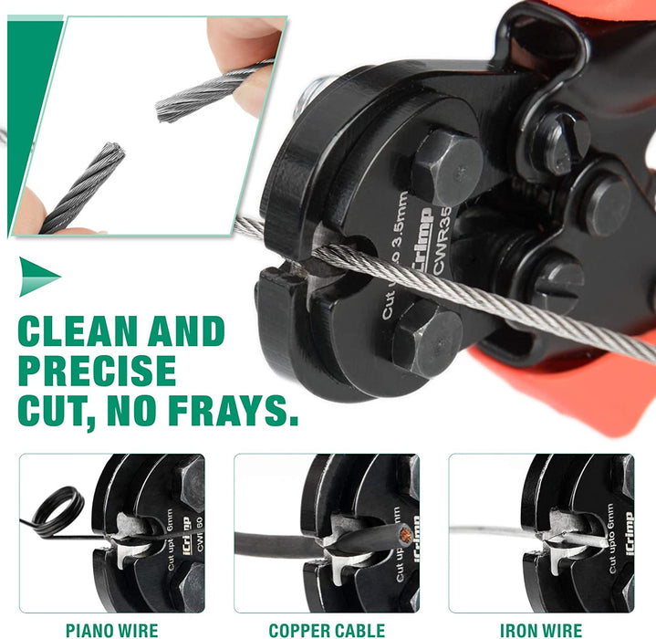 Wire Rope Cutter clean and precise cut, no frays