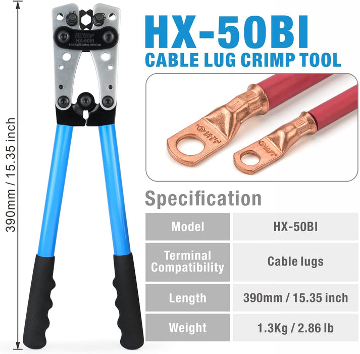  HX-50BI Battery Cable Lug Crimping Tool 