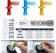 Three adjustable postioners