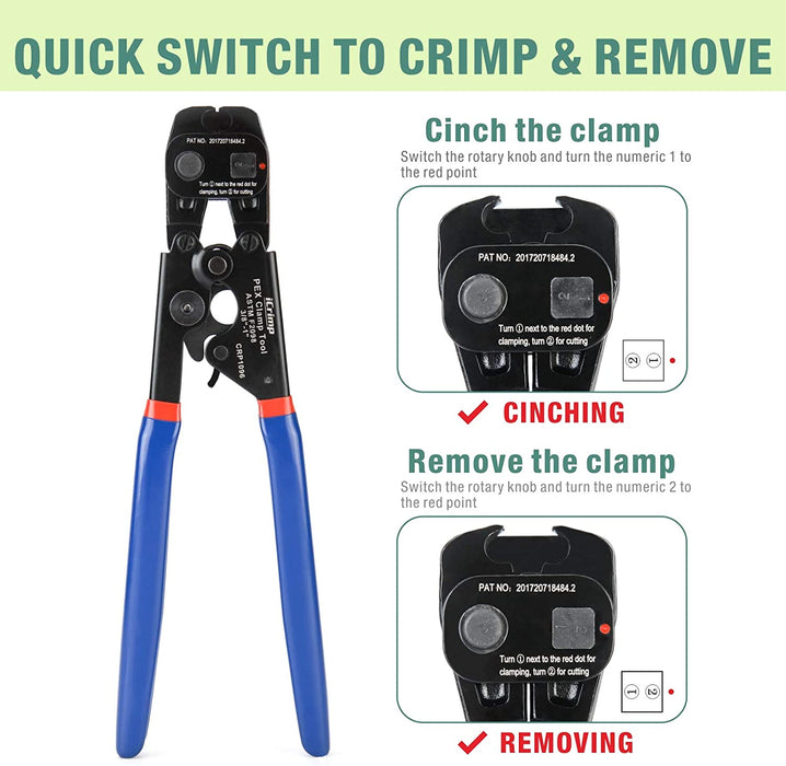 Quick switch to crimp and remove