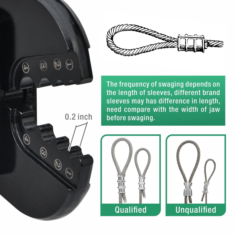 Wire Rope Crimping Tool crimping qualified result