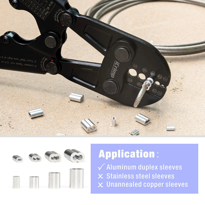Wire Rope Crimping Tool application