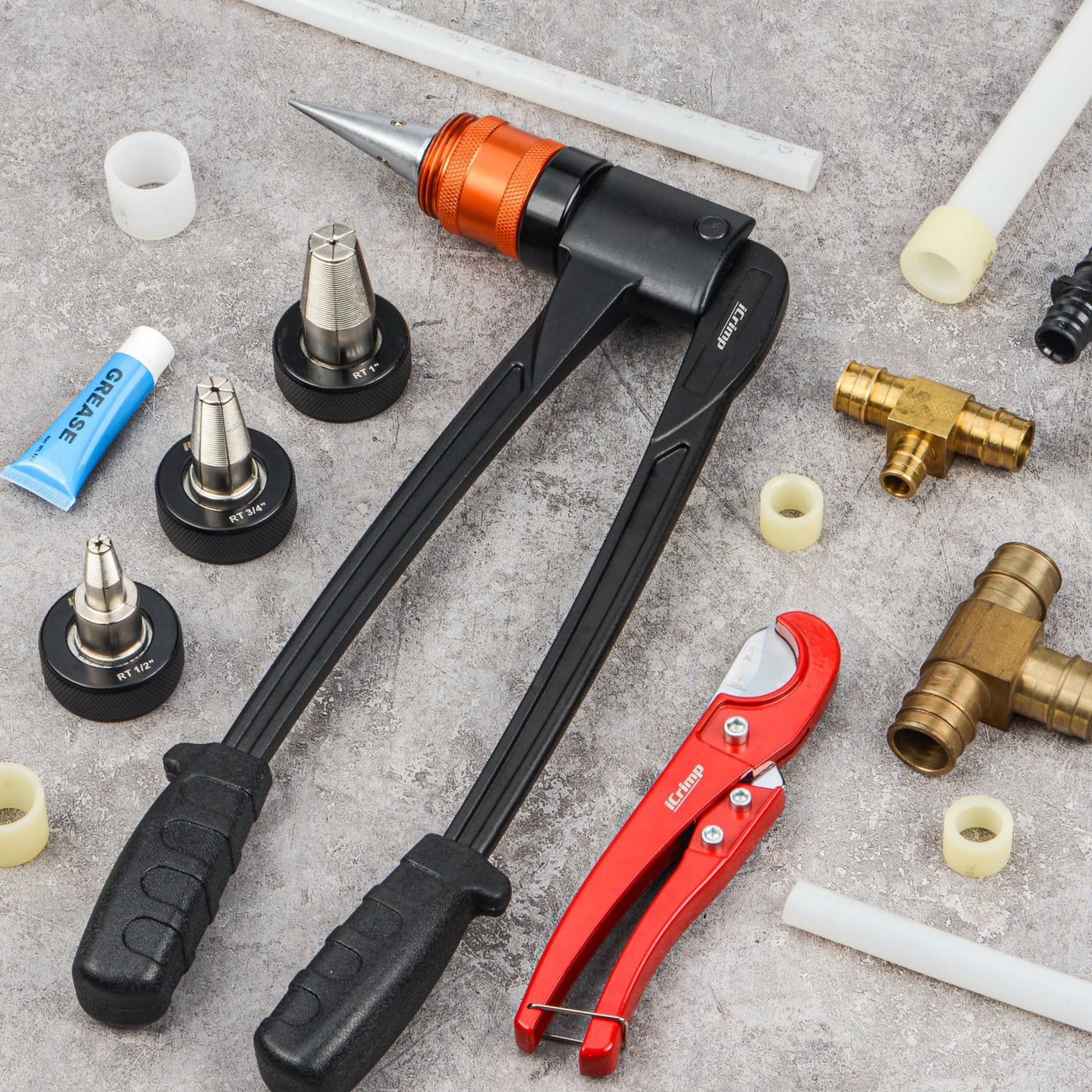 PEX Auto Rotation Expansion Tool Kit for 1/2, 3/4, 1
