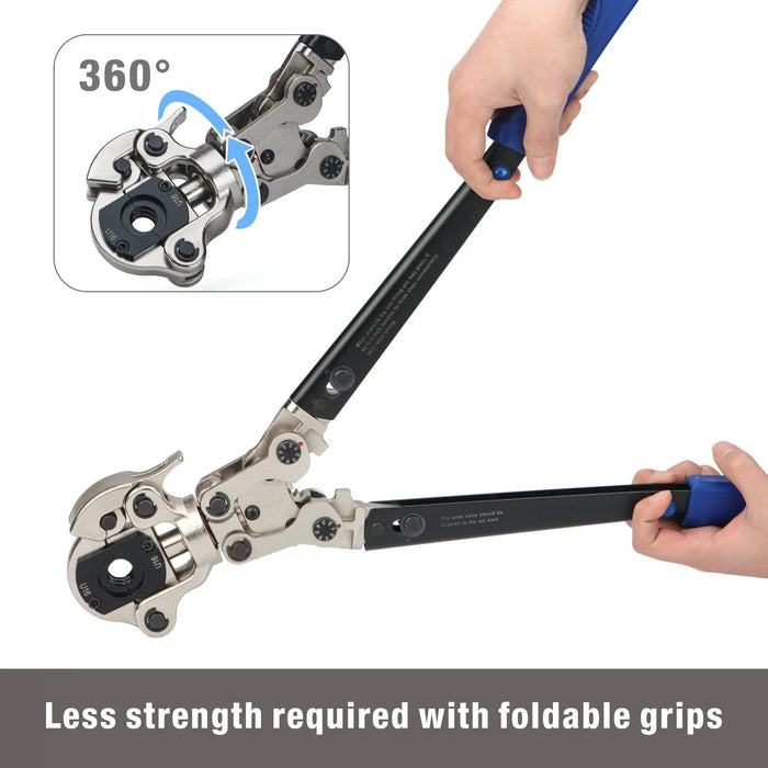 Less strength required with foldable grips