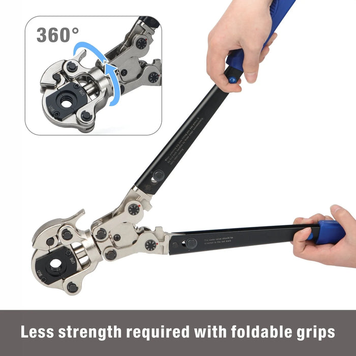 Multi-azimuth Pipe Pressing Tool with 360° rotary press head — iCrimp Tools