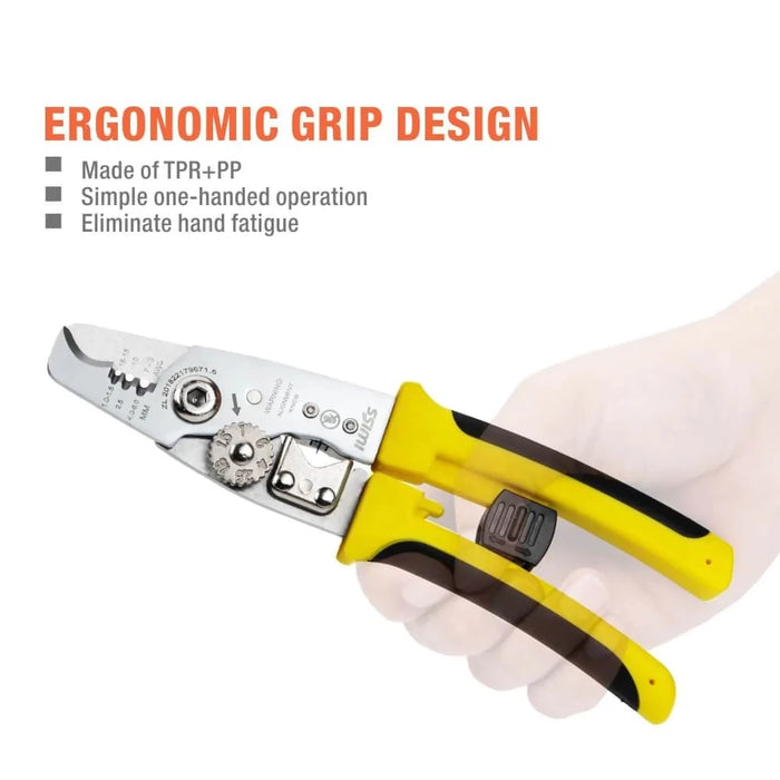 iCrimp IWS-085 One-handed Wire Stripping and Cutting Multi-Tool, Strips AWG18-3 Wires