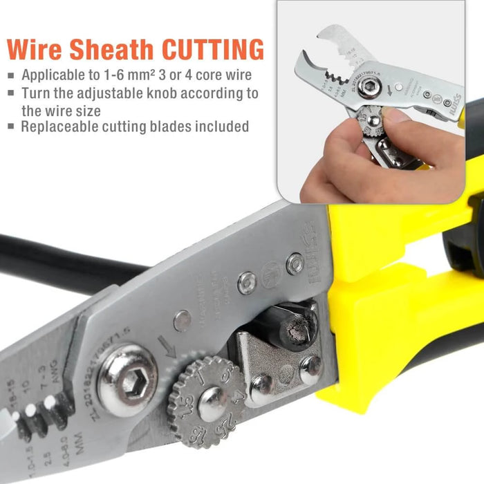 Hand Catch Wire One-handed Wire Stripping and Cutting Multi-Tool for 1-6mm² — iCrimp Tools