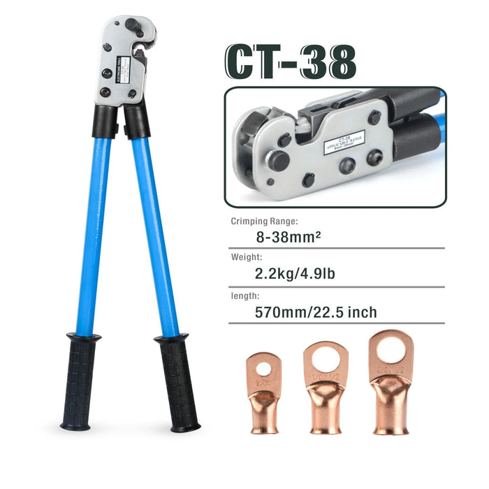 iCrimp CT-38 Cable Lug Crimping Tool for Battery & Welder Cables Crimping Plier 8-38mm²AWG8-2
