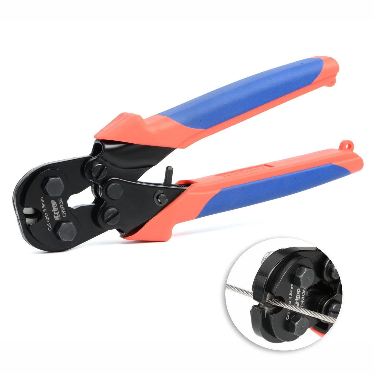 Ratcheting Wire Rope Cutter for 3.5mm Wire Rope&Copper Cable — iCrimp Tools